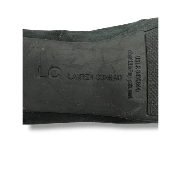 LC Lauren Conrad 5"Heels Stiletto Size 8 Black Faux Suede Platform Pumps Johanna - Picture 8 of 10